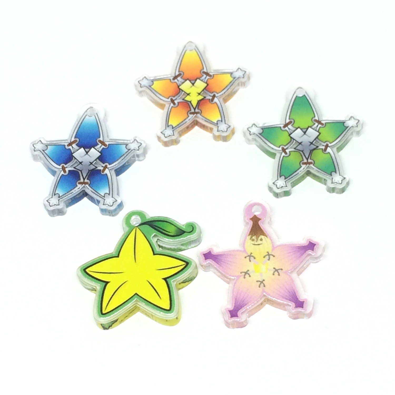 Kingdom Hearts 5 Star Set Wayfinder Aqua by StarGlazedDelights
