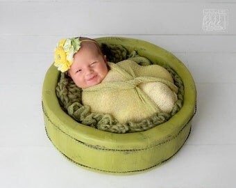 Limeade- ruffle & rosette headband