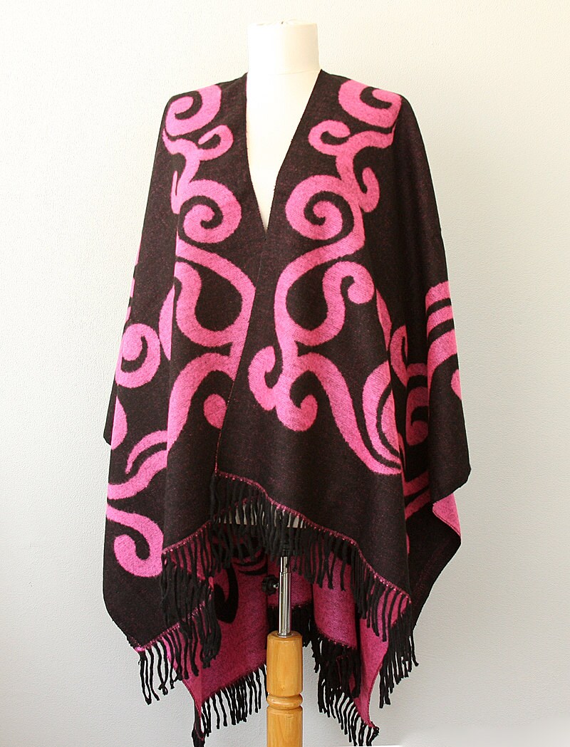Native poncho Winter cape Bohemian outerwear Women ponchos