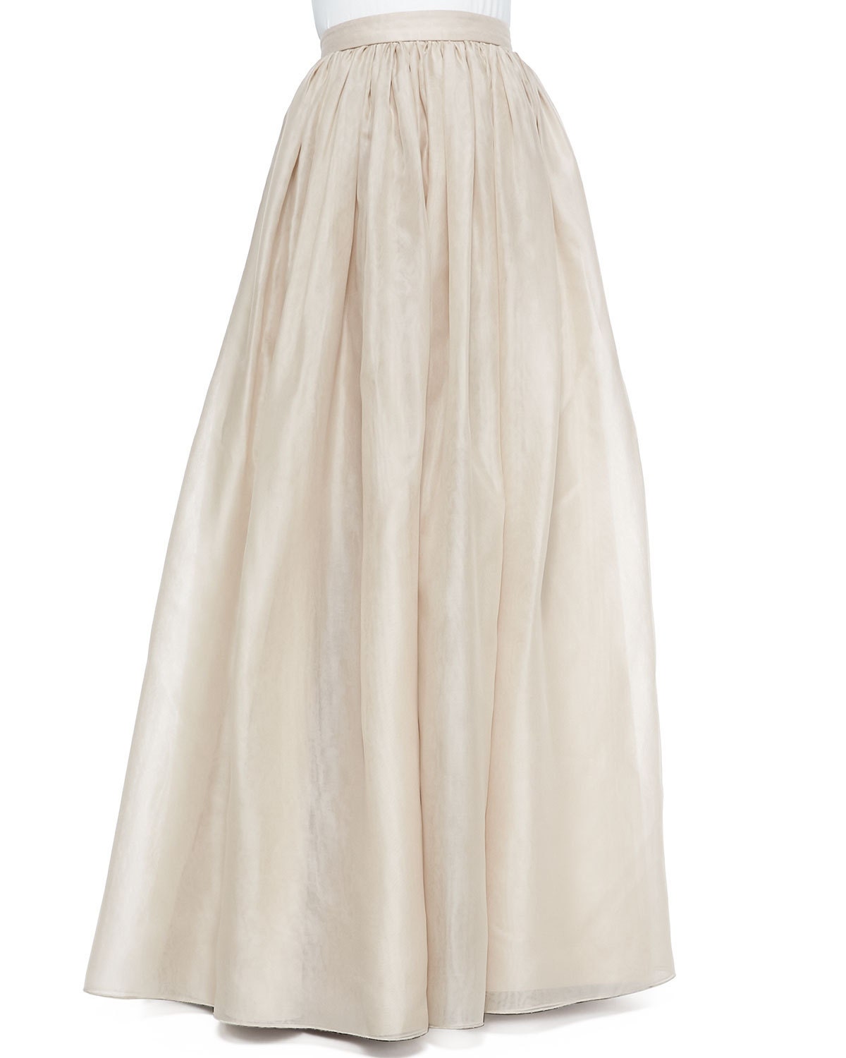 Bridal skirt floor length maxi organza full skirt 2 layers