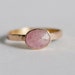 The Amira Ring - Solitaire Rose Cut Umba/Raw sapphire in Rose Gold