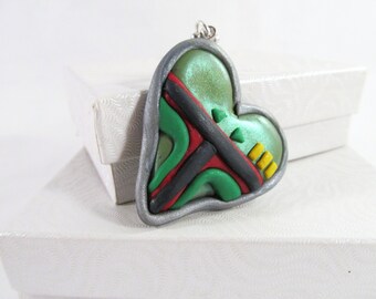 Boba Fett necklace, star wars jewelry, Empire strikes back pendant
