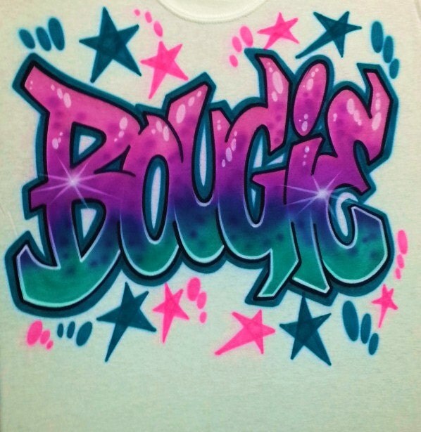Airbrush T Shirt Graffiti Style Letters Airbrush Graffiti