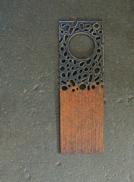Zen Wall Art Recycled Metal Wall Hanging Abstract Steel Wall
