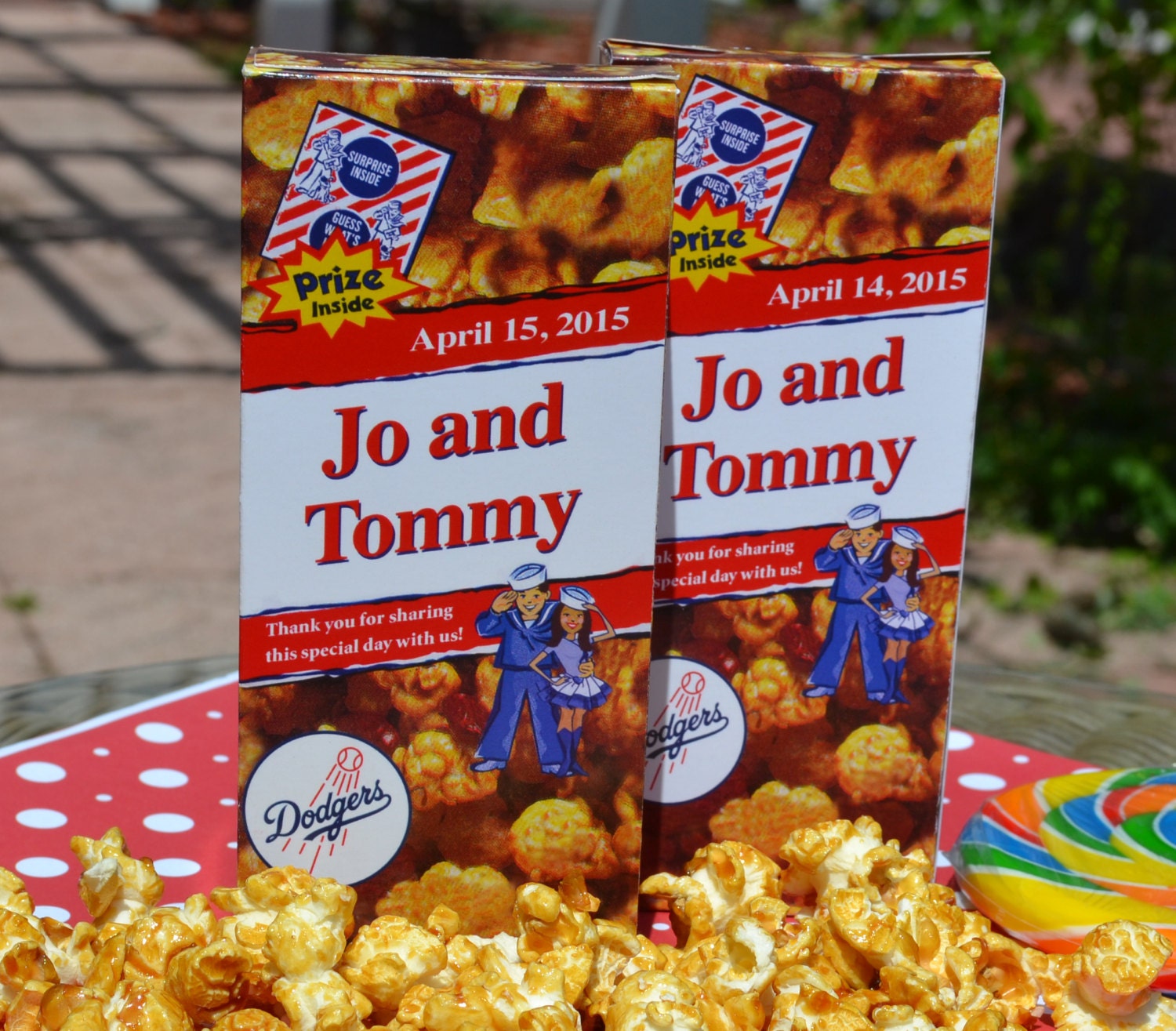 15 Personalized Cracker Jack Boxes Wedding Favors Birthday