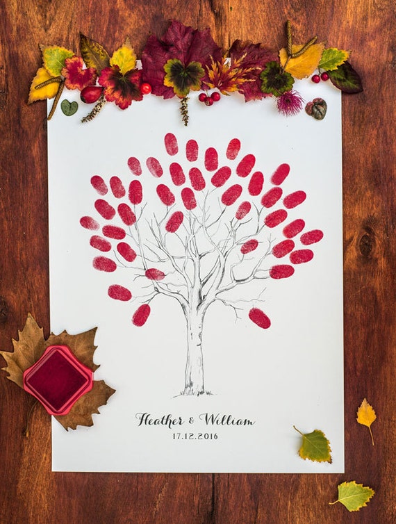 Wedding Thumbprint Tree Guest Book Printable