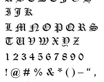 Old English-21 Cross Stitch Font (Small) SALE SALE SALE