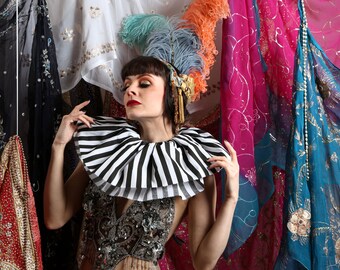 Stripe Circus Neck Ruff