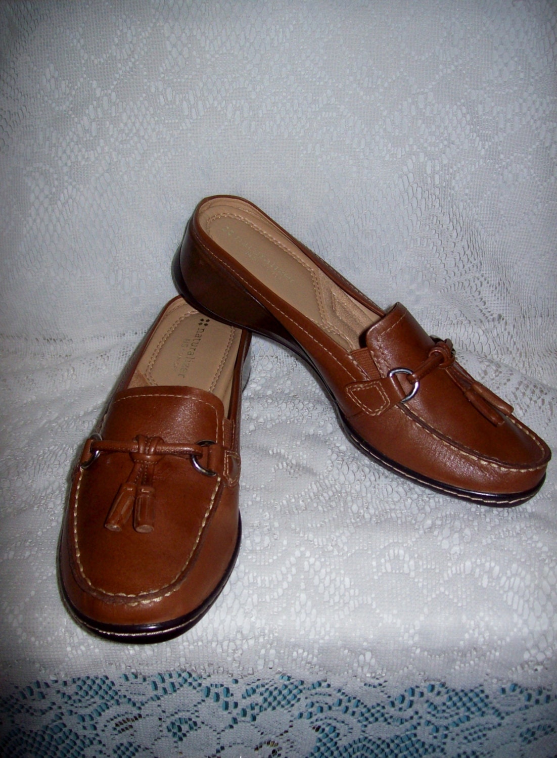 vintage leather mules