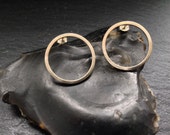 Minimal Circle Earrings - Sterling Silver