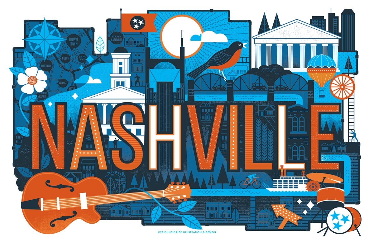 Modern NASHVILLE poster