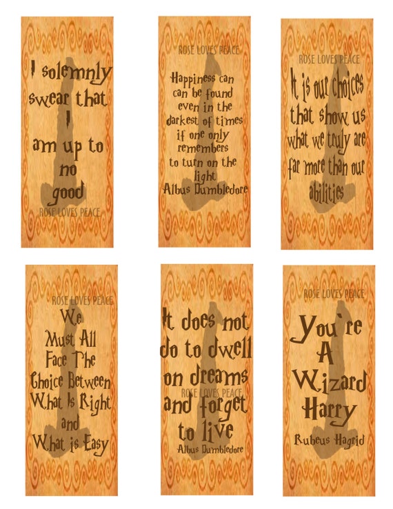 items similar to digital download harry potter bookmarks