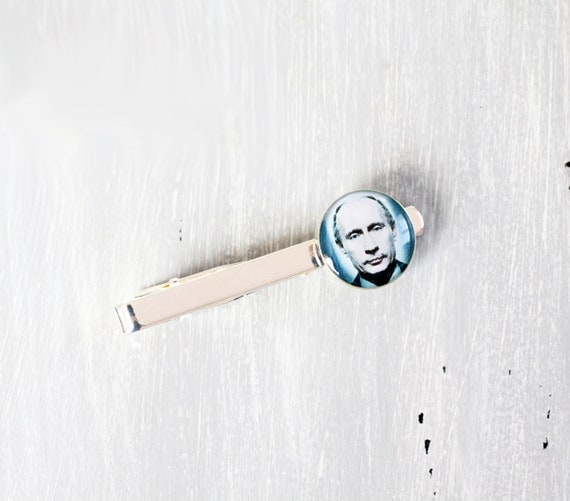 President Tie Clip - Vladimir Putin Tie Clip for him - Russian Federation Design