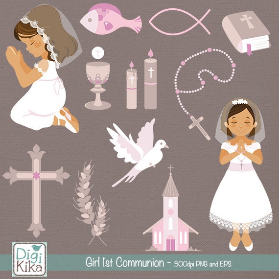 Girl First Communion Clip Art Communion Clipart Catholic