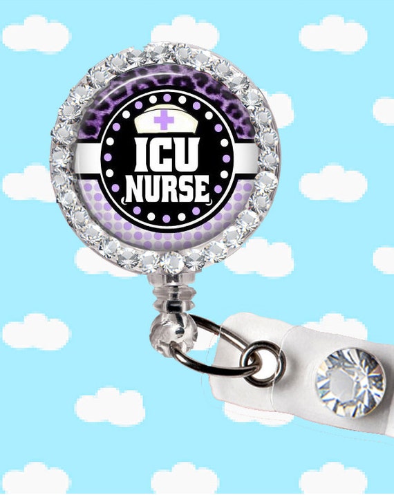 ICU Nurse Retractable ID Badge Reel Id Badge Reel by BadgeHeaven