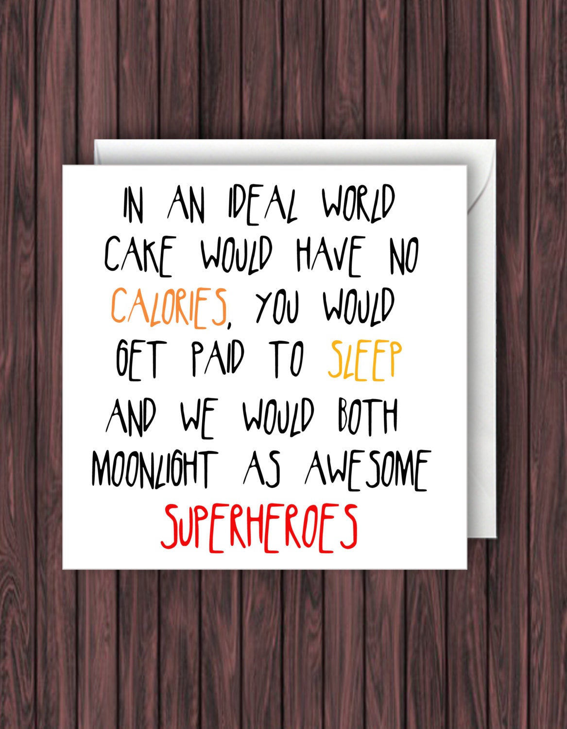 Awesome SuperHeroes. Funny Birthday Card. Funny Card. Greeting