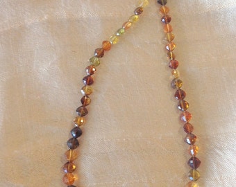 Multi-hued Cognac Quartz Necklace