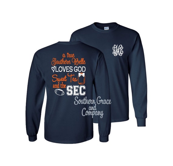 ... Auburn Tigers Shirt. SEC Football Shirt. Monogram Gift. Personalized