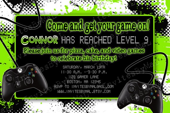 Gaming Party Invitation Template 9
