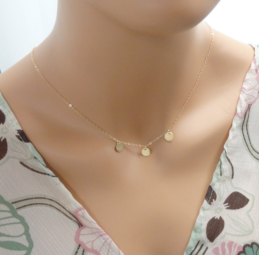 Dainty gold necklace Sterling Silver or Gold Filled Small
