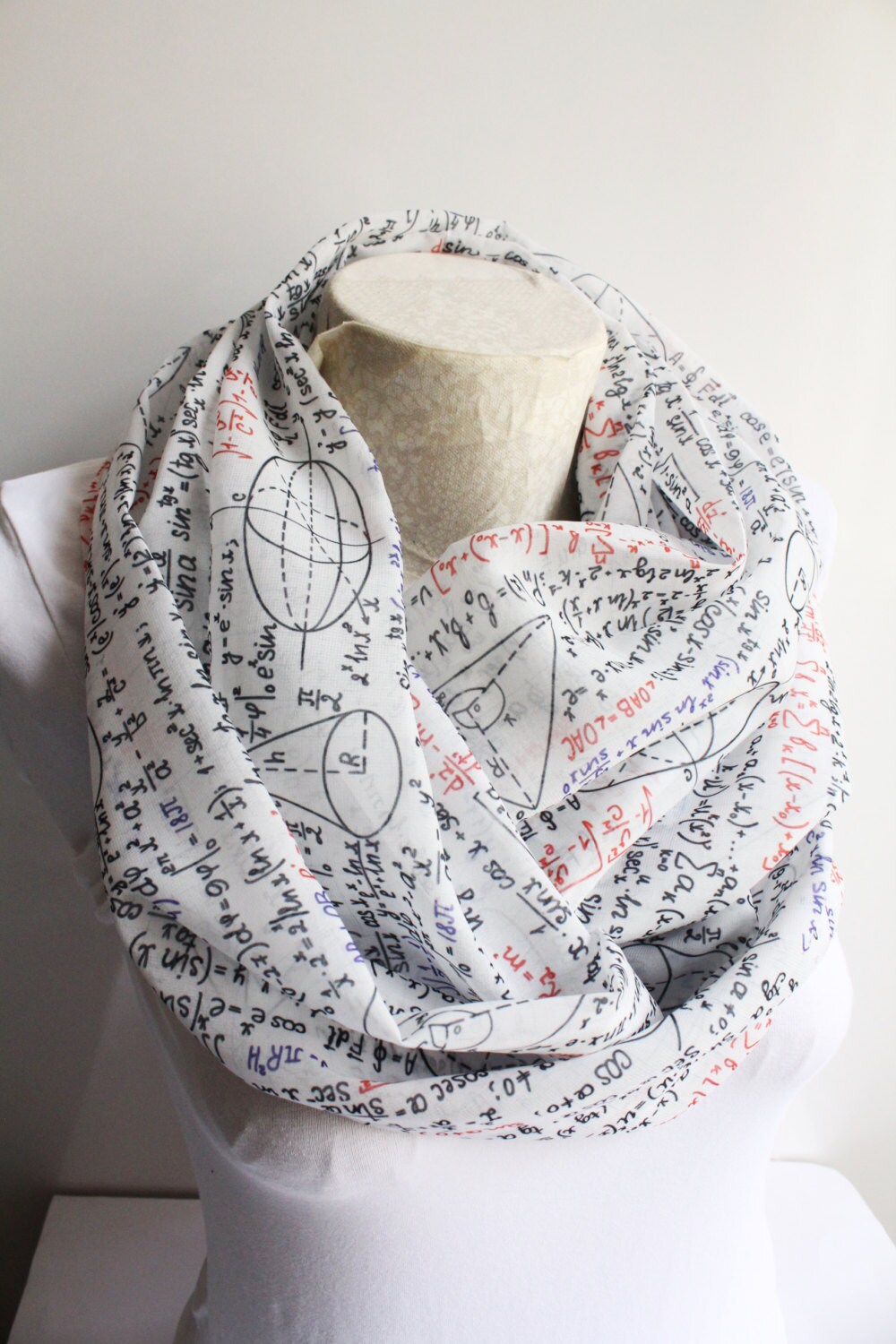 Mathematics Mathematics Scarf White Infinity by dreamexpress