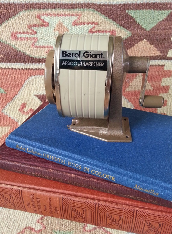 Berol Giant Pencil Sharpener Vintage Hand Crank Mountable
