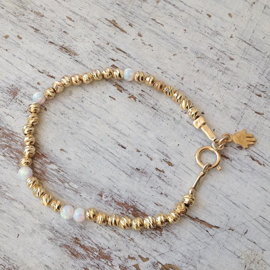 NEW Gold filled Opal bracelet gold filled beads Opal