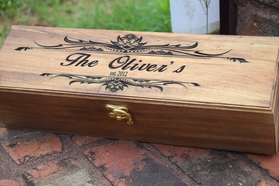 Rustic Wedding Wine Box - Wine Capsule - Wedding Capsule Rustic Wedding Shabby Chic Wedding - Wedding Wine Ceremony - Personalized Wine Box by CountryBarnBabe