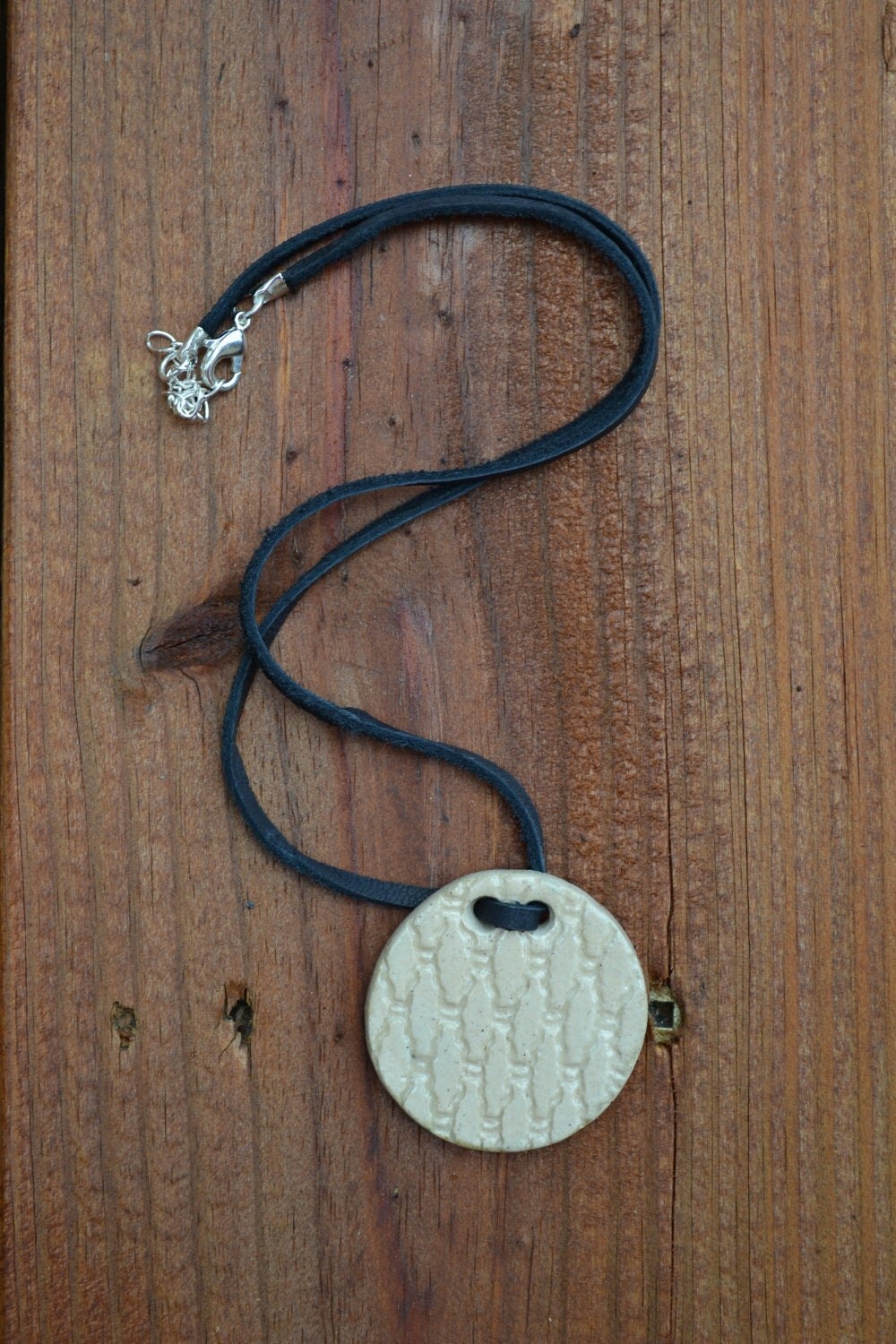 White Ceramic Pendant Necklace