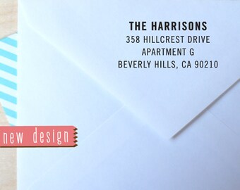 CUSTOM pre inked address STAMP with proof from USA, personalized pre inked address stamp, pre inked custom address stamp - Stamp b5-86