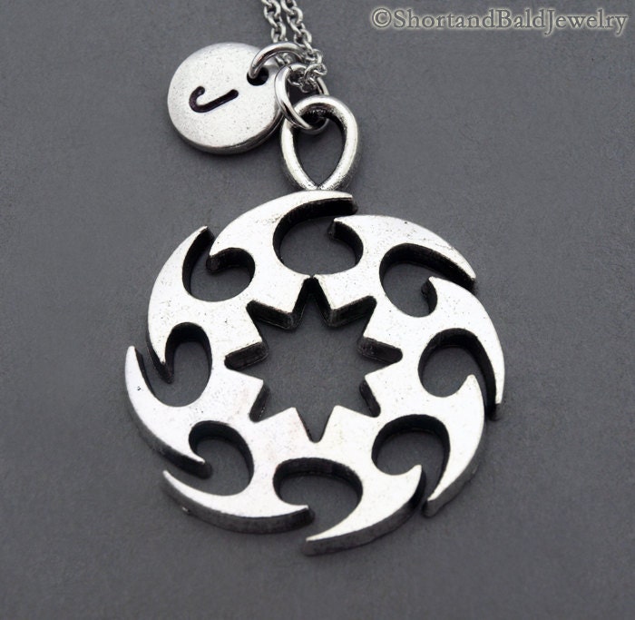 Saw blade necklace Saw blade jewelry Sun blade necklace