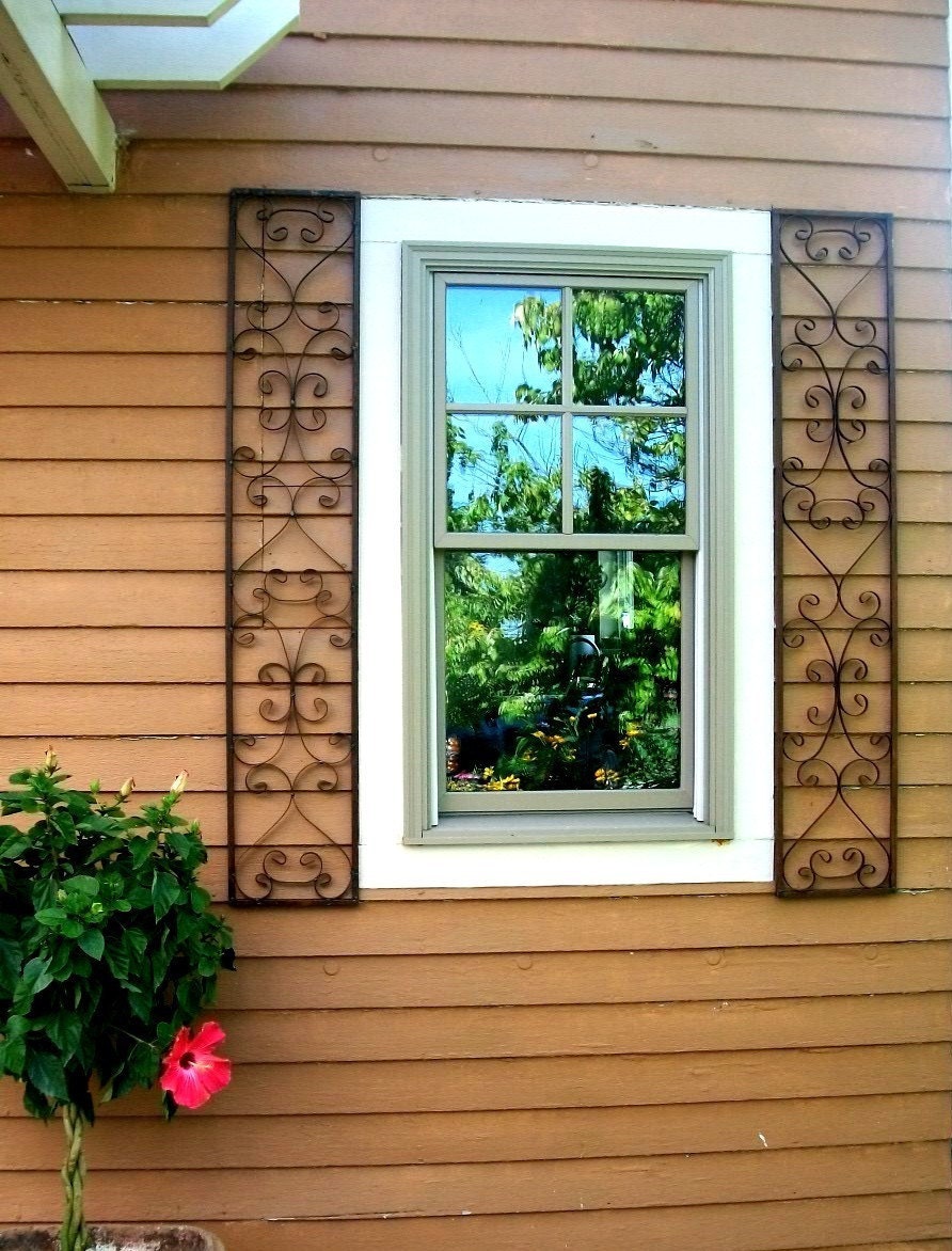New Orleans Exterior Wrought Iron Window Shutters Metal Wall