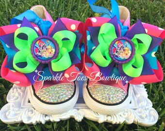 MY LITTLE PONY Shoes - My Little Pony Party - Twilight Sparkle Costume - My Little Pony birthday - Bling Converse - Infant/Toddler/Youth