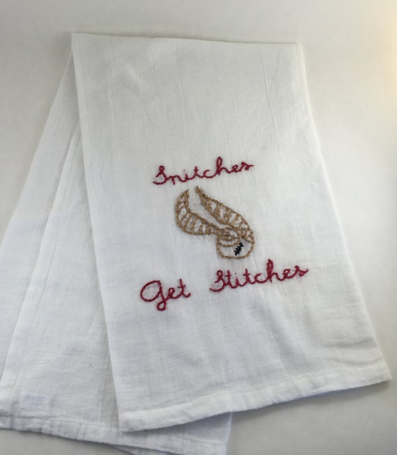 Harry Potter Flour Sack Towel Snitches get Stitches Harry Potter