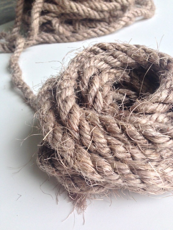 25' Brown Sisal Rope Gray Sisal Rope Dyed by VespertineLighting