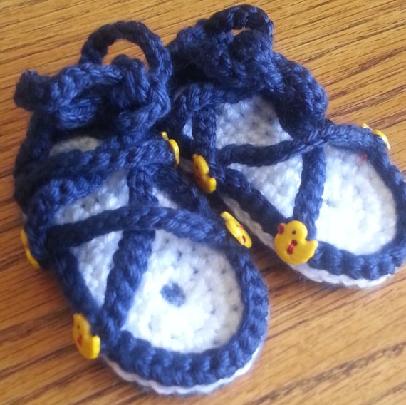 Baby Roman Sandal Booties by loopsbymai on Etsy