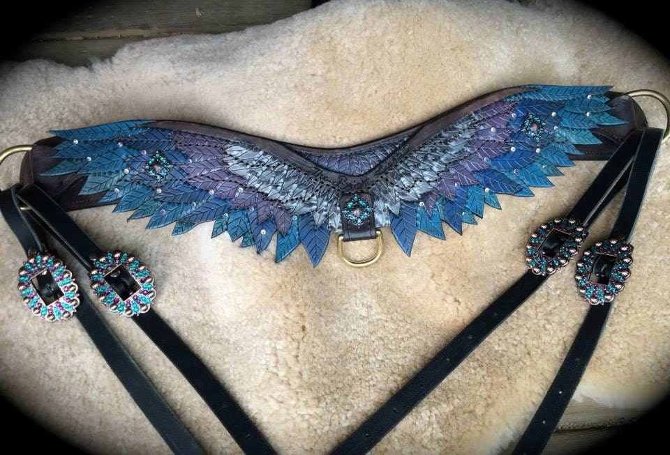 Hand Tooled Leather Horse Tripping/Breast Collar by FinelyTooled