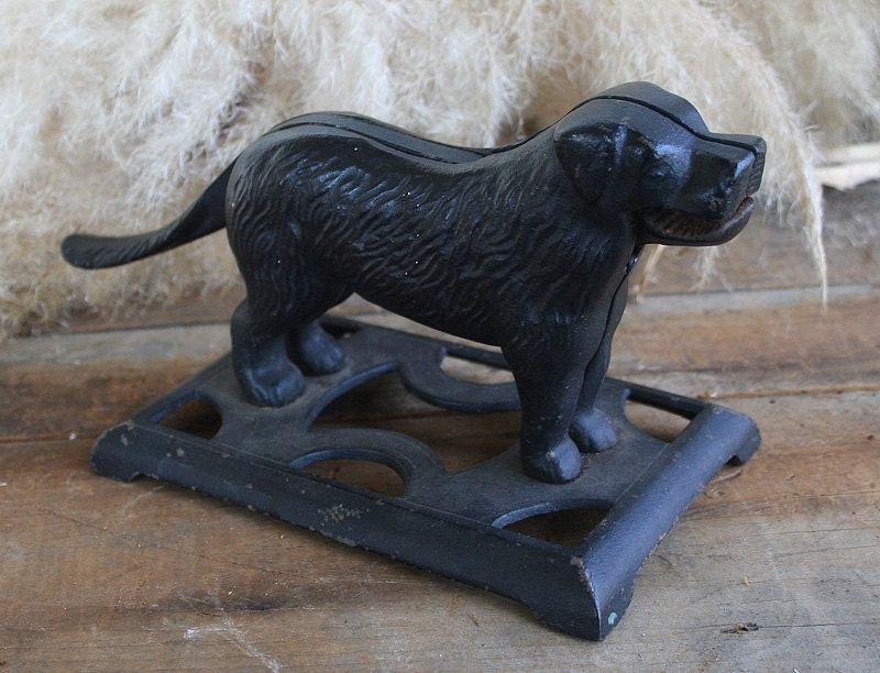 Vintage Cast Iron Dog Nutcracker Black Dog Nutcracker Dog