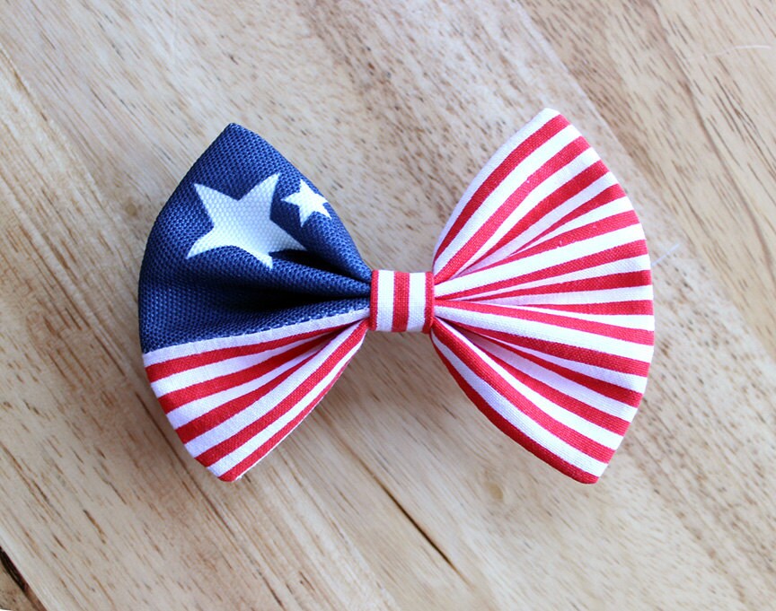 4 American flag hair bow patriotic hair bow fourth of