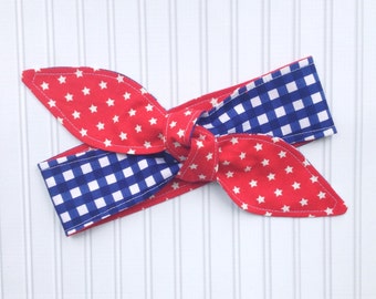 bow tie table periodic 4th Bow Dolly of Blue  Up White Adult   REVERSIBLE July Red Tie