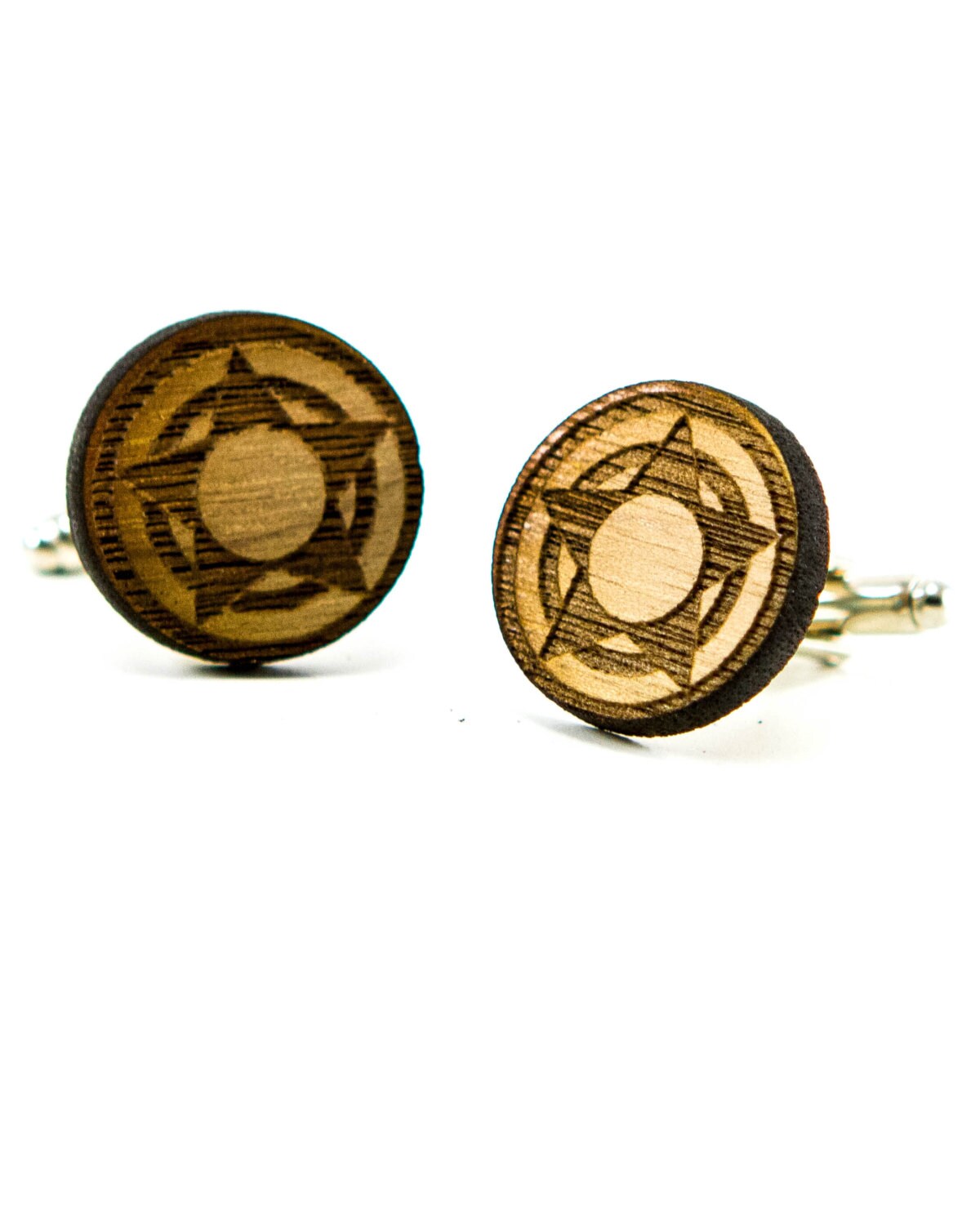 Men's Retro Flight School Wood Cufflinks Vintage Style by L0FT90