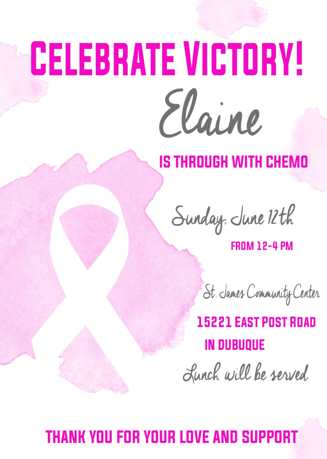 Done With Cancer Treatment Party Invitation. by TheReclaimedFrame