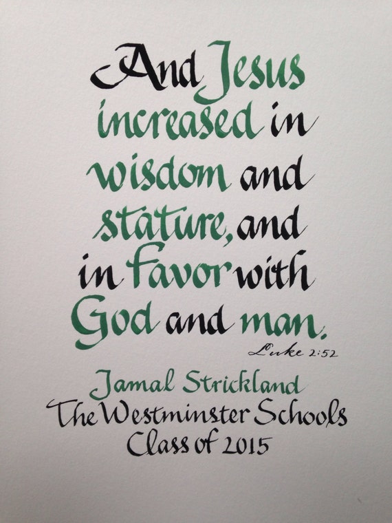 Christian Graduation Gift Religious Graduation by Biblecalligraphy