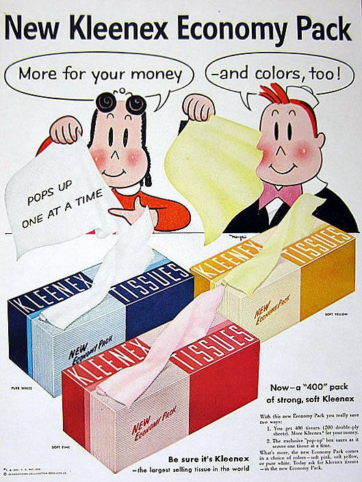 Vintage Little Lulu Kleenex Ad Magazine Advertisement 1955