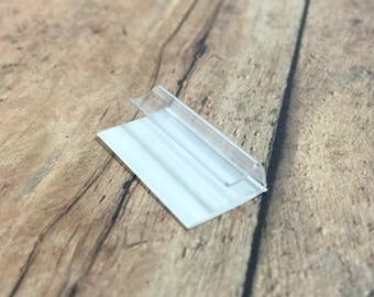 Hanging Earring Card Adapters, Earring Card Holder, Peel and Stick Self Adhesive, 100 Piece, 1 x 1/2 Inch Clear Plastic