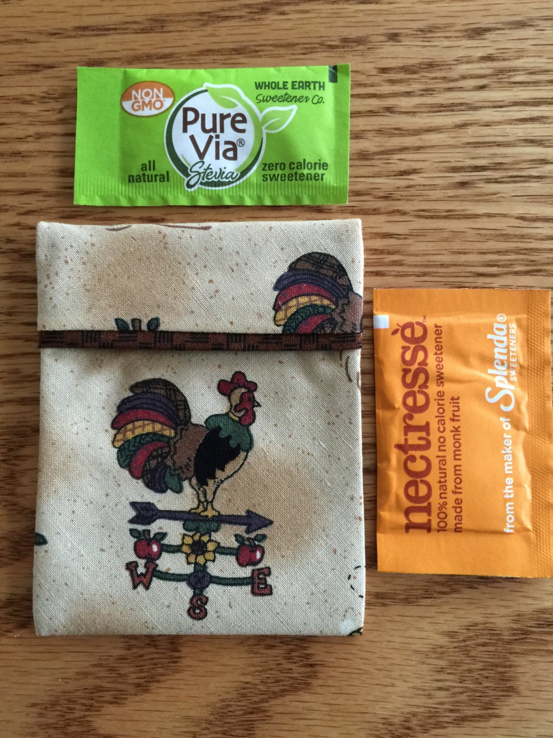 Sugar Packet Holder Travel Case for purse or pocket holder