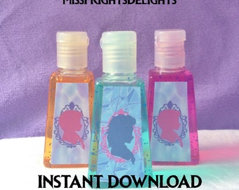Items Similar To Frozen Hand Sanitizer Label Frozen Birthday Party Instant Download On Etsy Personalized Sanitizer Label Template