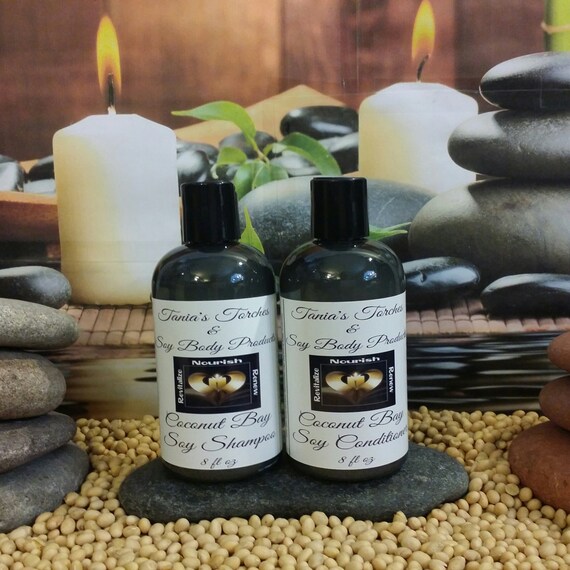 Coconut Bay Scented Shampoo and Conditioner Great by TaniasTorches