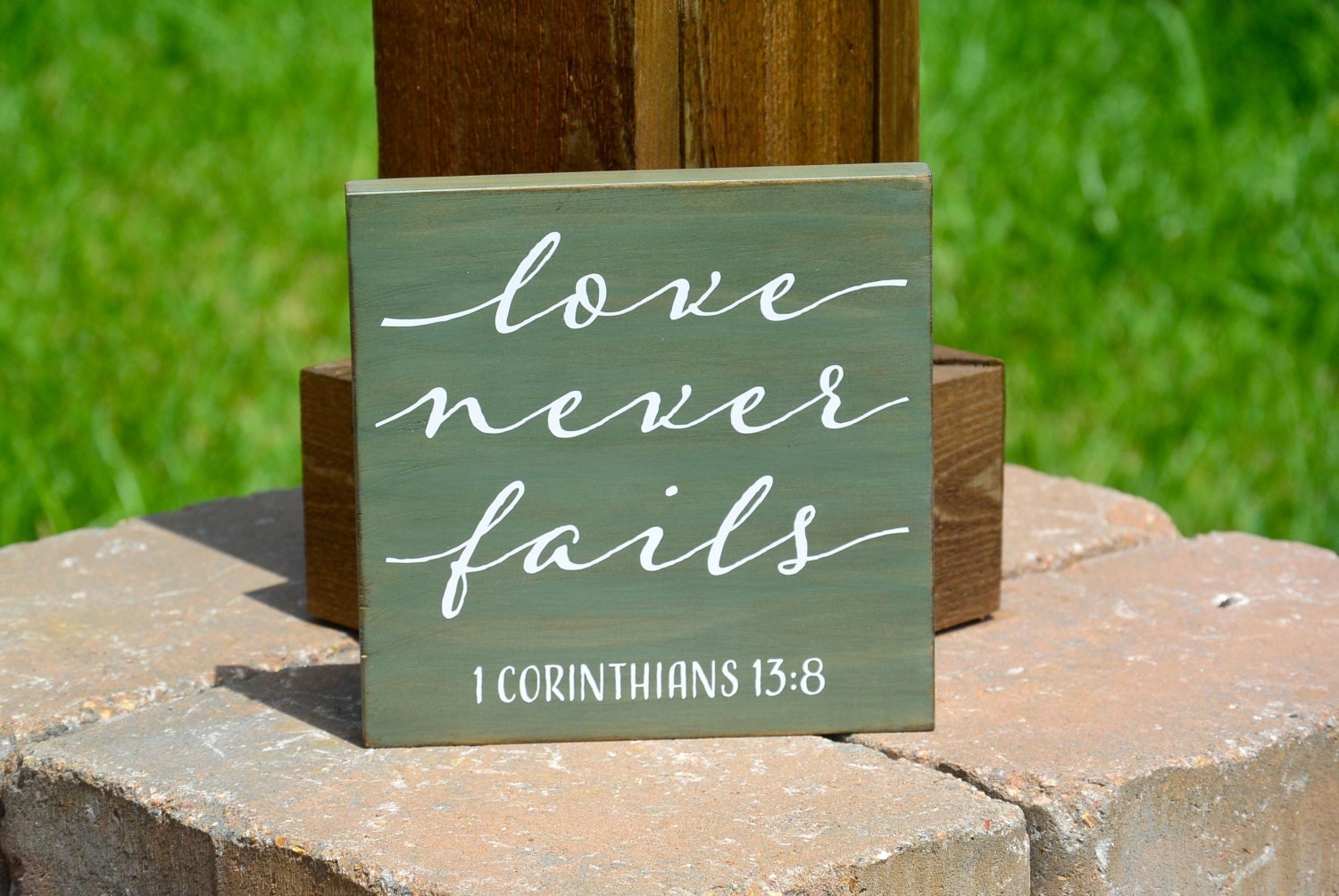 Love Never Fails Sign Bible Verse Sign Wood Sign Rustic