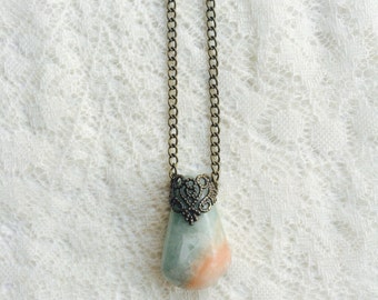 shabby chic stone pendant